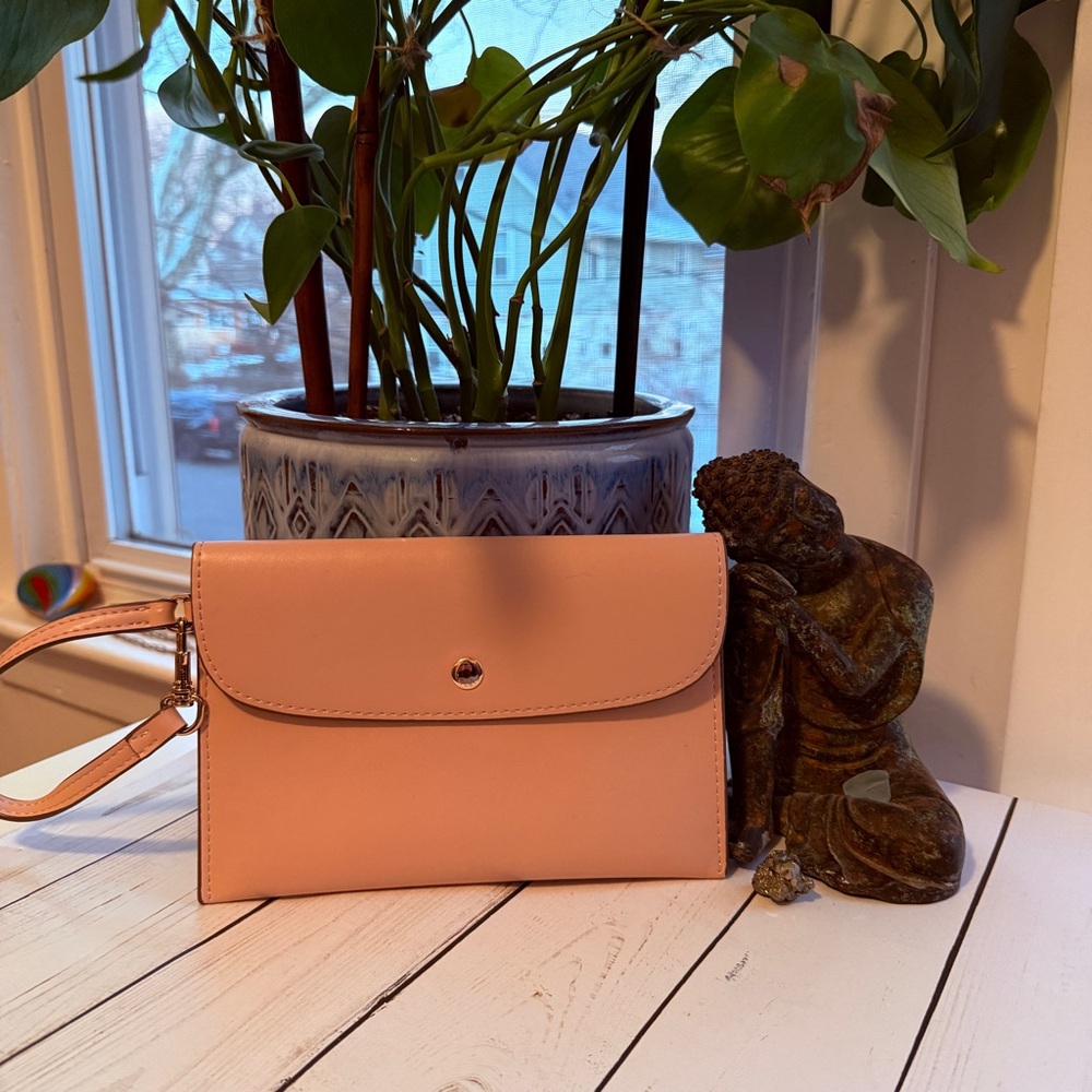 Stella McCartney | Dusty Pink Vegan Leather Wristlet/Clutch